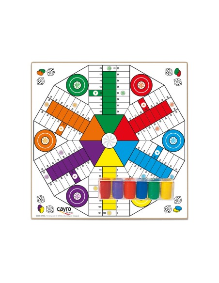 PARCHIS 4 Y 6 madera con accesorios