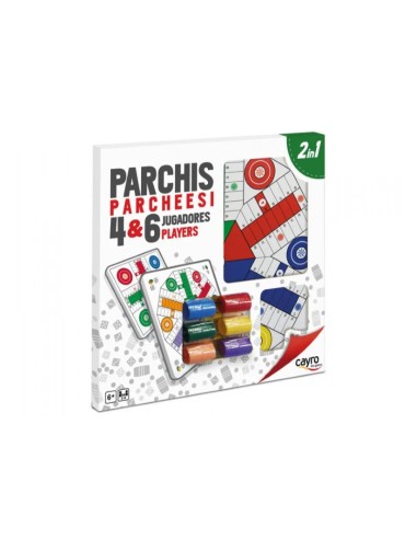 PARCHIS 4 Y 6 madera con accesorios