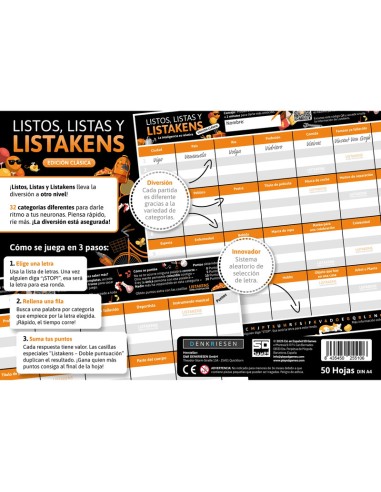 LISTOS, LISTAS Y LISTAKENS: edición clásica de Sd Games.