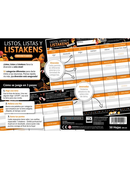 LISTOS, LISTAS Y LISTAKENS: edición clásica de Sd Games.