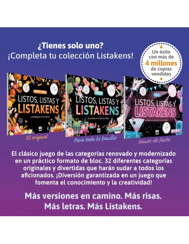 LISTOS, LISTAS Y LISTAKENS: edición clásica de Sd Games.