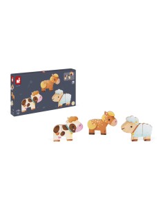 3 ANIMALES DIVERTIDOS MAGNETICOS - GRANJA de Janod. 2