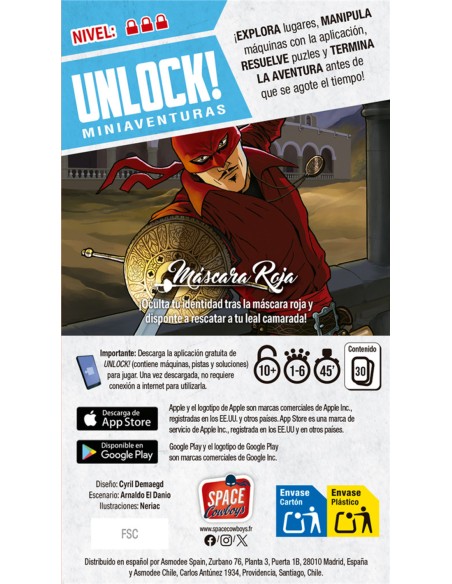 UNLOCK! MINI MASCARA ROJA