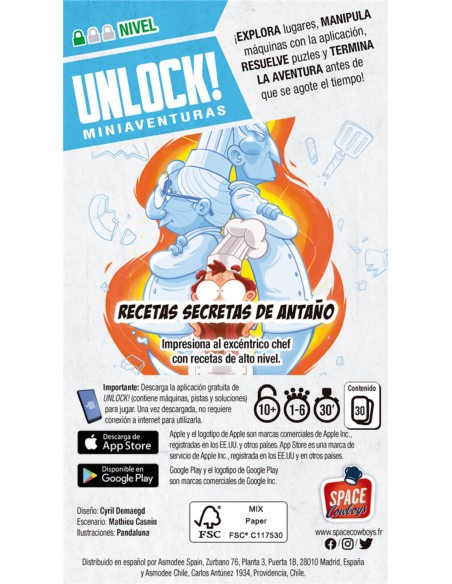 UNLOCK! MINIAVENTURAS RECETAS SECRETAS DE ANTAÑO