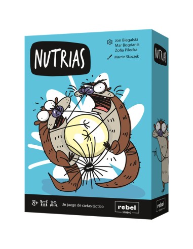 Nutrias es un juego de cartas de Rebel.