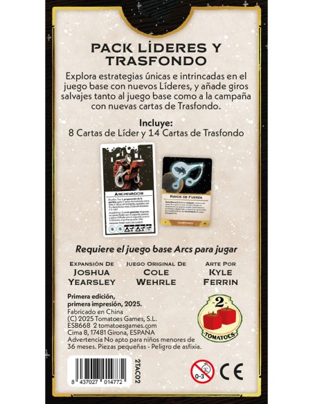 ARCS: LIDERES Y TRASFONDOS de 2Tomatoes