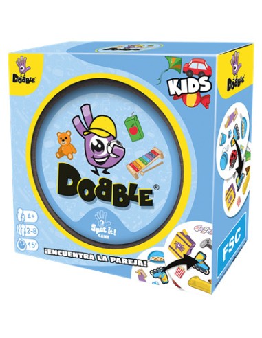 Dobble Kids una versión del Dobble para los más pequeños. Editado por Asmodee
