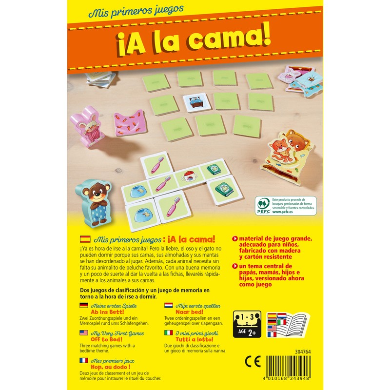 Mis Primeros Juegos: A la Cama es un juego de memoria para niños pequeños