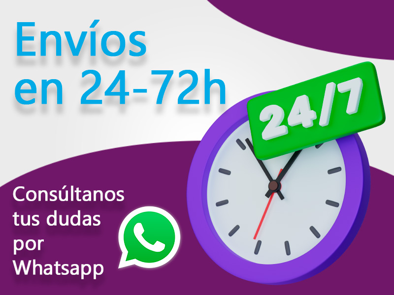 Envíos en 24-72h. Whatsapp